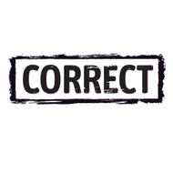 Black vector grunge stamp CORRECT
