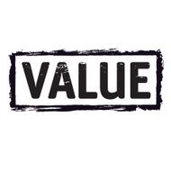 Black vector grunge stamp VALUE N2