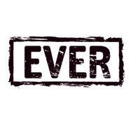 Black vector grunge stamp EVER