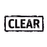 Black vector grunge stamp CLEAR