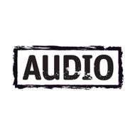 Black vector grunge stamp AUDIO