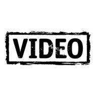 Black vector grunge stamp VIDEO