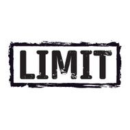 Black vector grunge stamp LIMIT