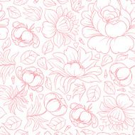Hand drawing vector floral seamless pattern N6