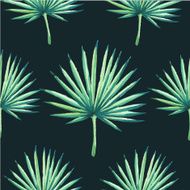 Vector illustration with watercolor leaves