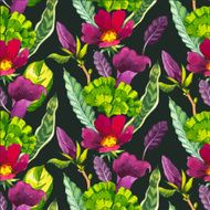 Vector illustration with watercolor pink flowers