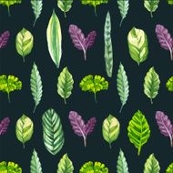 Vector illustration with tropical leaves