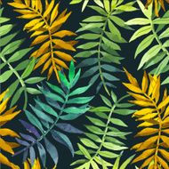 Vector illustration with tropical leaves N2