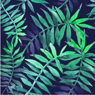 Vector illustration with tropical leaves N3