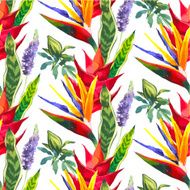 Vector illustration with watercolor flowers N5