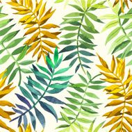 Vector illustration with tropical leaves N8