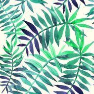 Vector illustration with tropical leaves N9
