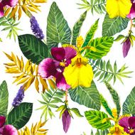Vector illustration with watercolor flowers N16