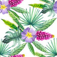 Vector illustration with watercolor flowers N17