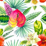 Vector illustration with watercolor flowers N19