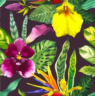 Vector illustration with watercolor flowers N22