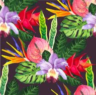 Vector illustration with watercolor flowers N28