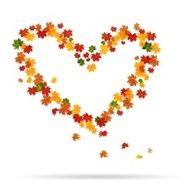 The heart of the autumn leave