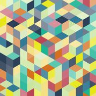 3d blocks structure background Vector illustration N3