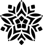 Ornaments Mandala Floral Silhouette N7