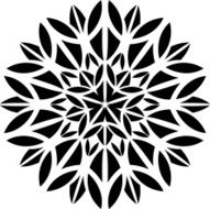 Ornaments Mandala Floral Silhouette N8