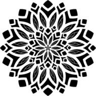 Ornaments Mandala Floral Silhouette N12