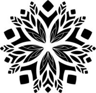 Ornaments Mandala Floral Silhouette N14