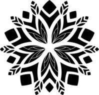 Ornaments Mandala Floral Silhouette N15