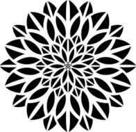 Ornaments Mandala Floral Silhouette N18