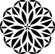 Ornaments Mandala Floral Silhouette N19