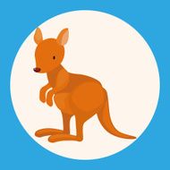 animal kangeroo cartoon theme elements
