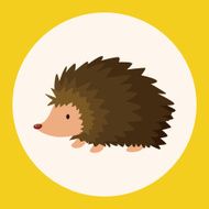 animal Hedgehog cartoon theme elements