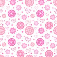 Romantic seamless pattern illustration