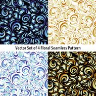Traditional Russian vector pattern frames set in khokhloma style N2