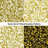 Traditional Russian vector pattern frames set in khokhloma style N5
