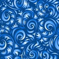 Traditional Russian vector seamless pattern in gzhel style