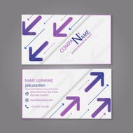 Business card template arrow pattern vector illustration