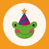 animal frog cartoon theme elements