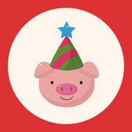 animal pig cartoon theme elements N5