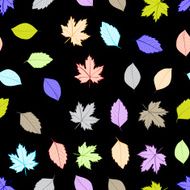 Seamless color leaves