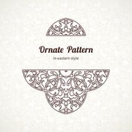 Vector vintage lace pattern in Eastern style