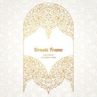 Vector decorative line art frame in Eastern style N3