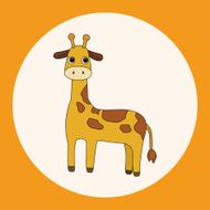 animal giraffe cartoon theme elements