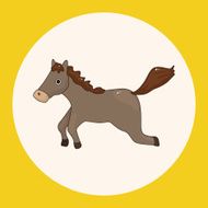 animal horse cartoon theme elements N4
