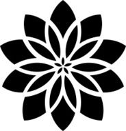 Ornaments Mandala Floral Silhouette N21