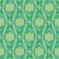 Green Floral Pattern N4