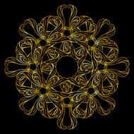 Golden floral pattern N2