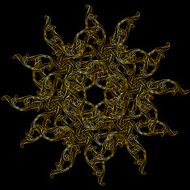 Golden floral pattern N3
