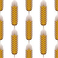 Seamless pattern of wheat ears