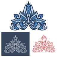 Bold outline floral paisley motif